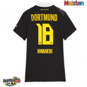 Borussia Dortmund Ethan Nwaneri #18 Vieraspaita Naisten 2026-27 Lyhythihainen